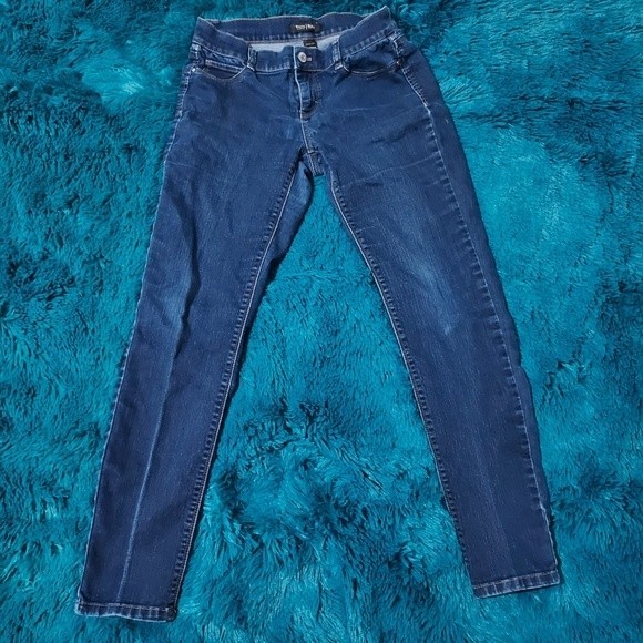 WHITE HOUSE BLACK MARKET Blue Midrise Skinny Leg Jeans Size S - Picture 1 of 5